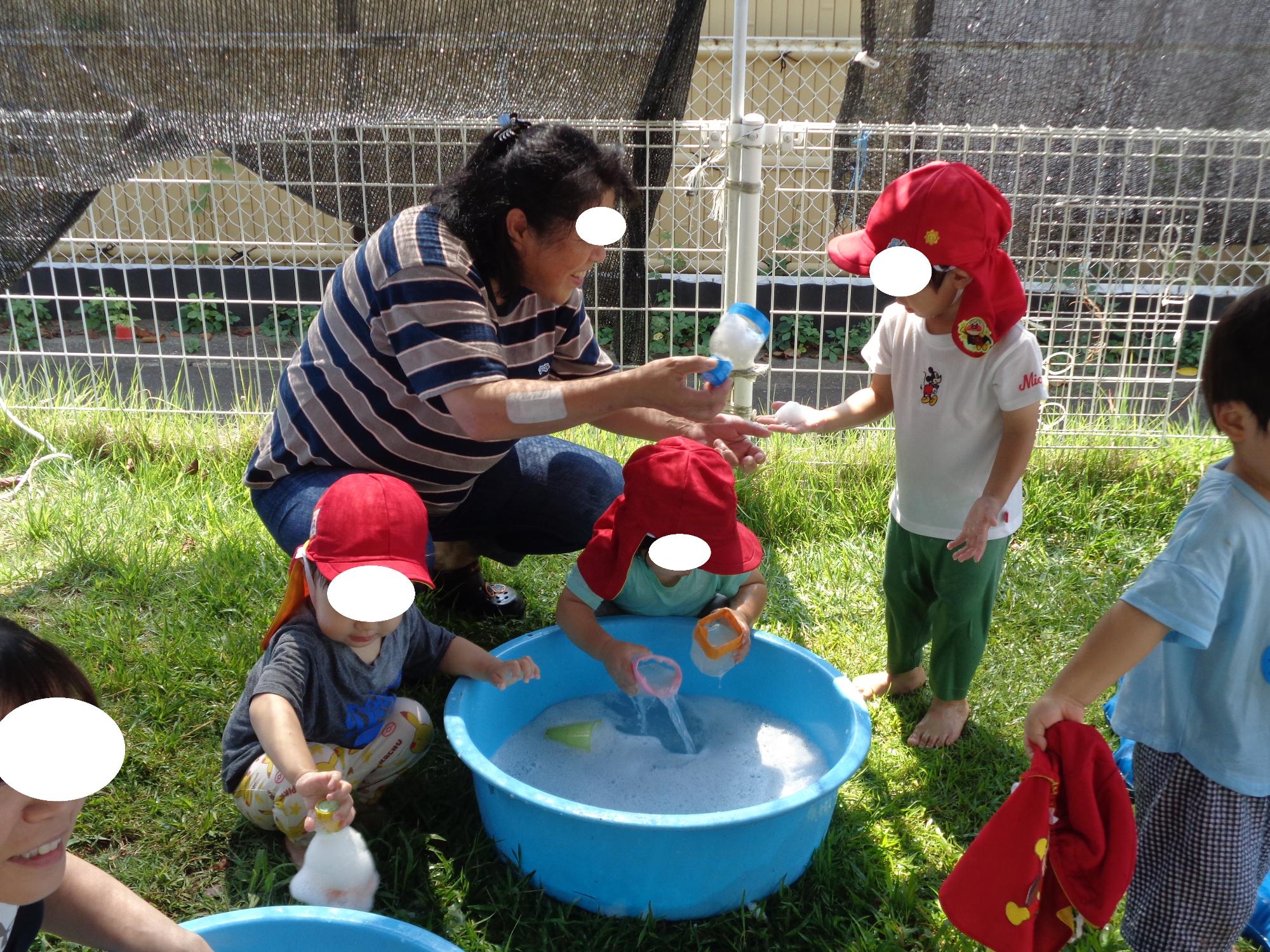 ばら組さんの水遊び