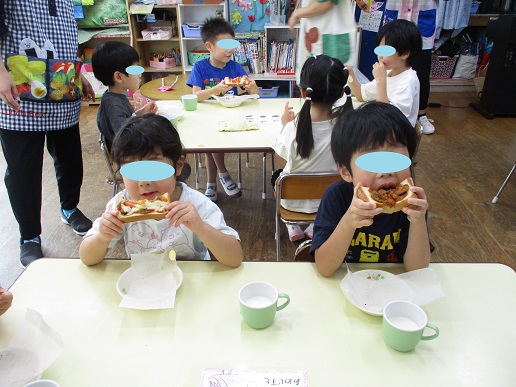 年長 ピザづくり