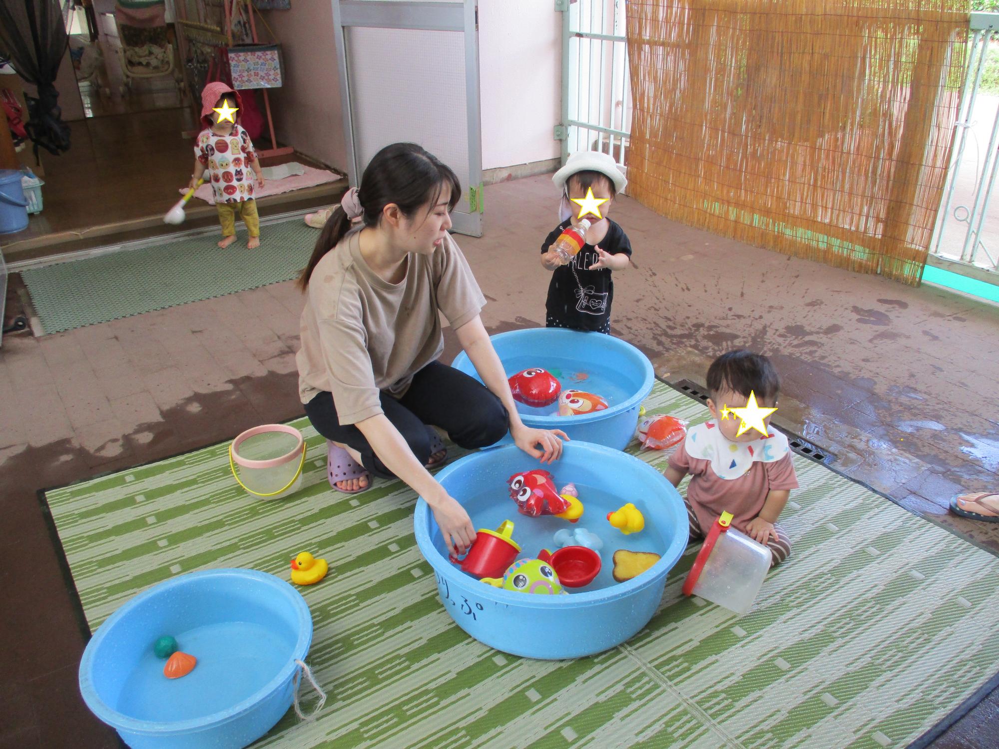 ちゅうりっぷ水遊び