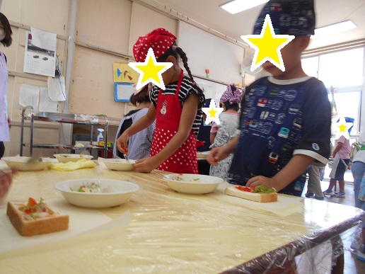 作っているところ
