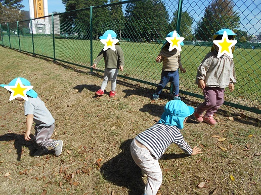 公園で遊んでいるところ