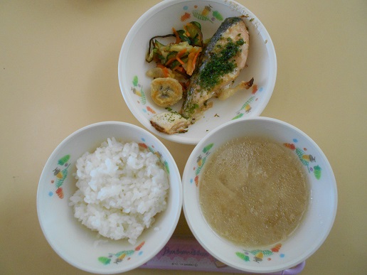 盛り付けたところ