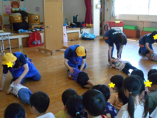幼児防災教室火の消し方