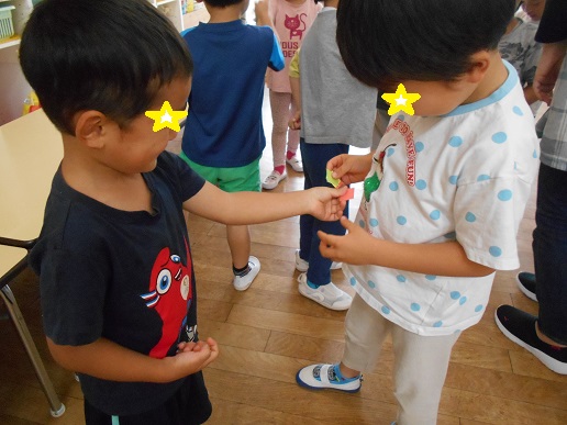 4歳児じゃんけん遊び