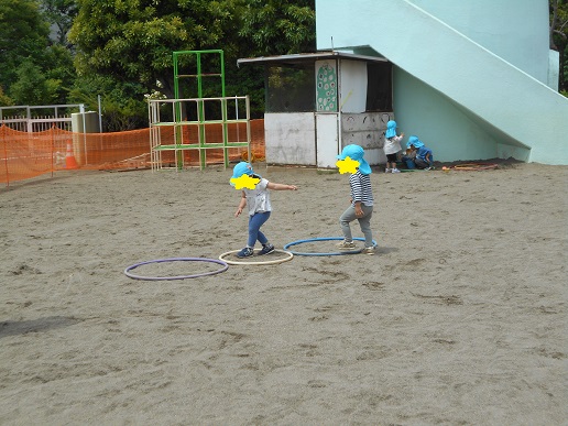 フープ遊び