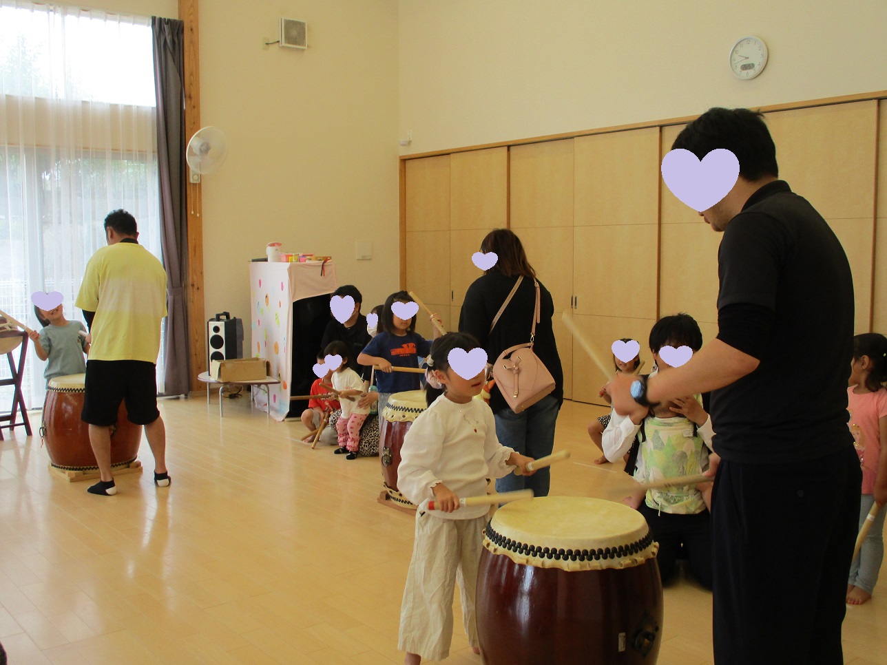 親子で太鼓